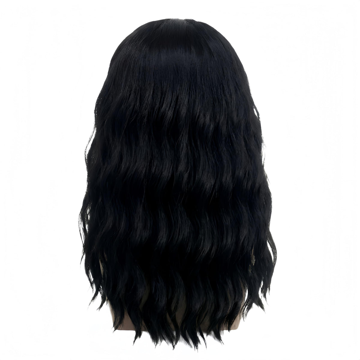 Mens Black Wig Long Curly Natural Hair Wig Layered Wavy for Daily Party Costume Cospaly Halloween