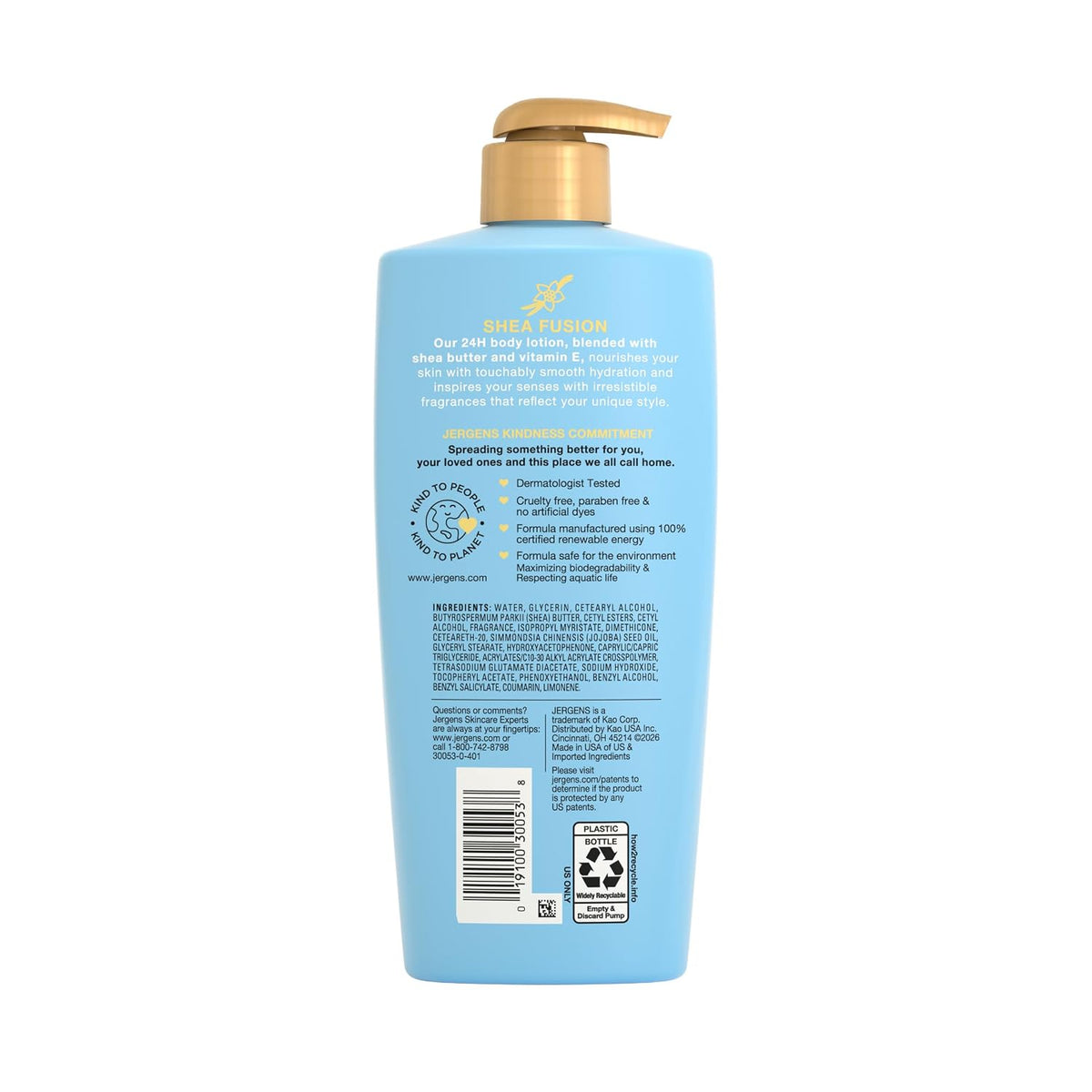 Jergens Shea Fusion Cherry Swirl Body Lotion, Dry Skin, 14 fl oz