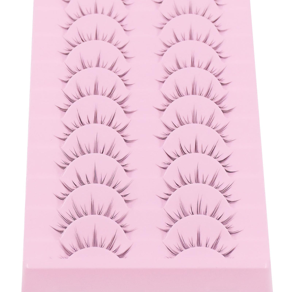 10 Pairs Manga Lashes Anime Cosplay Lashes Spiky Manga Style Lashes Janpanese 16mm Extension Natural Manhua Doll Eye Lashes Halloween/Party Makeup Look by AUGENLI (A3)