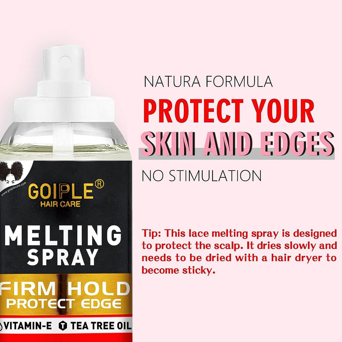 Hair Extension Adhesive Spray Kit - Lace Front Wig & Closure Glue, No Melt for Wigs & Extensions