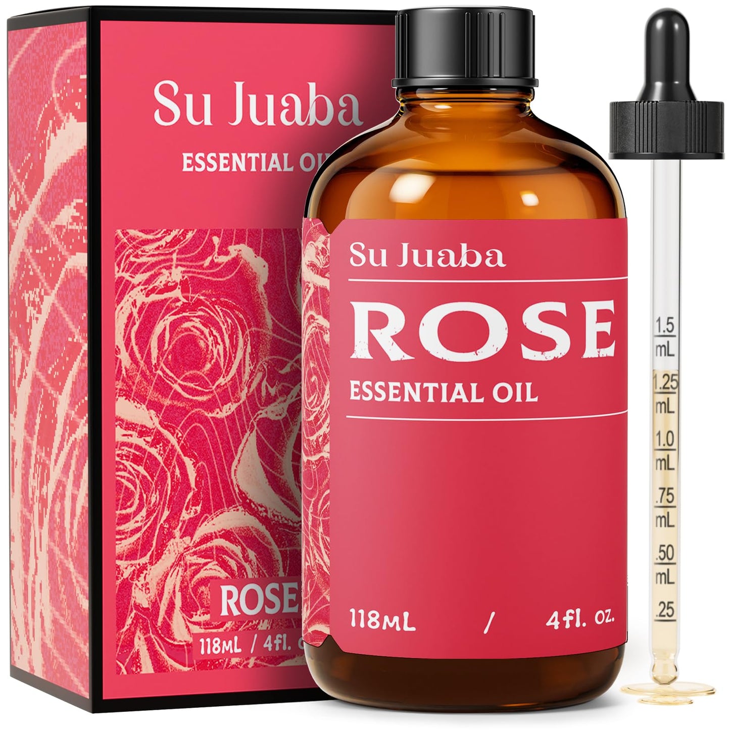 SU JUABA Lavender Essential Oil for Aromatherapy, Sleep & Relaxation | Calming Scent for Diffusion & Skin Care, Ideal for DIY Candles Soap & Fabric Softening - 118mL / 4 fl oz