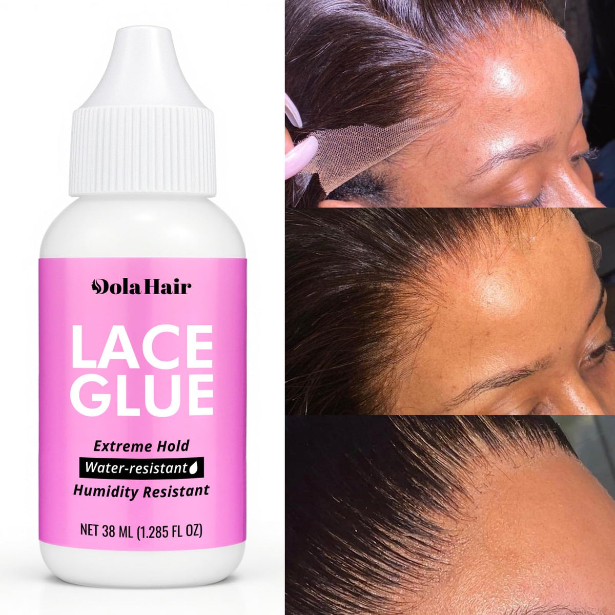 Dolahair Lace Glue Kit Wig Installation Kit & Melting Spray (Medium Brown)