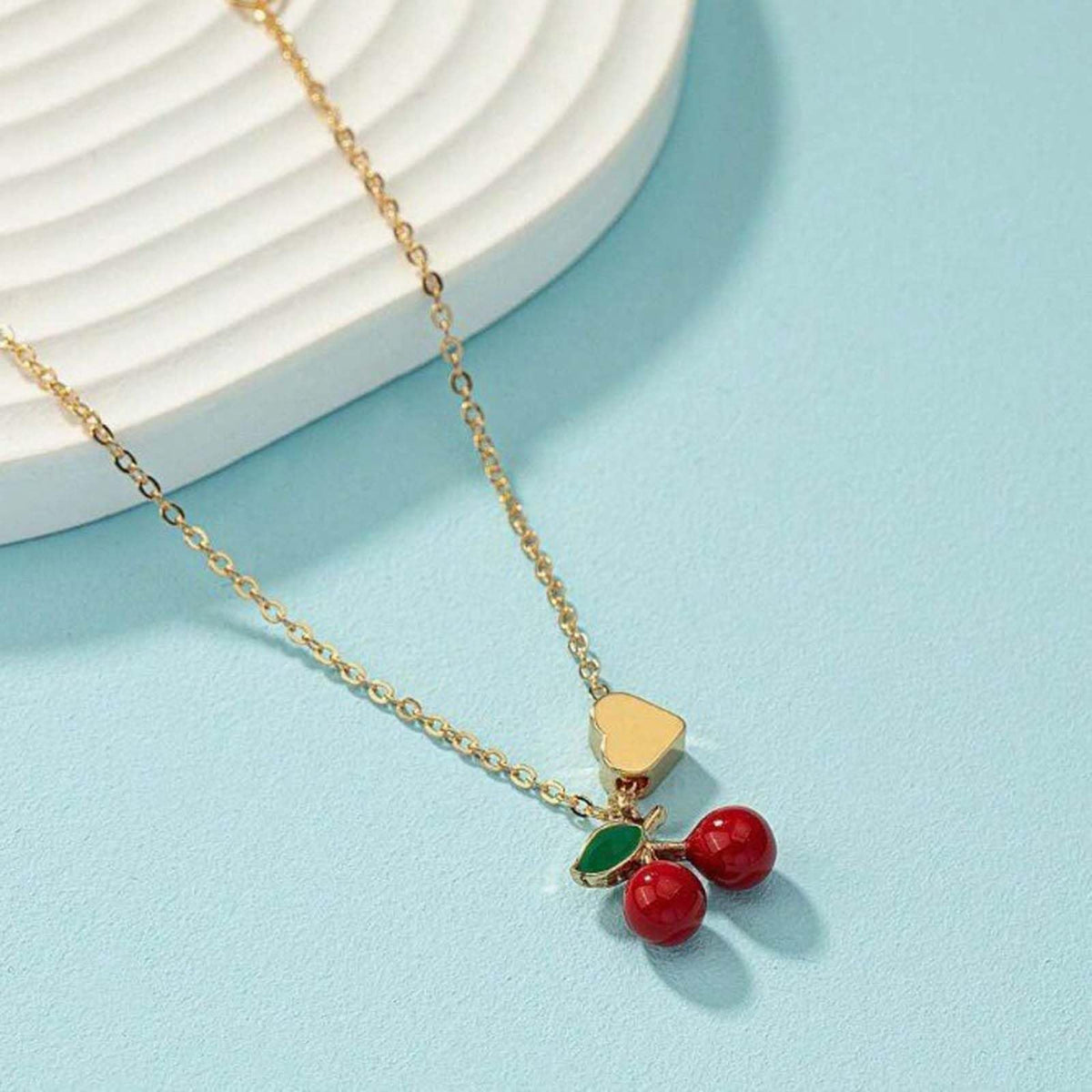 Long tiantian Cherry Bracelet for Women Cherry Dress Outfits Accessories Charm Bracelets Stack Cherry Gifts Cute Stuff Red Spring Accessories