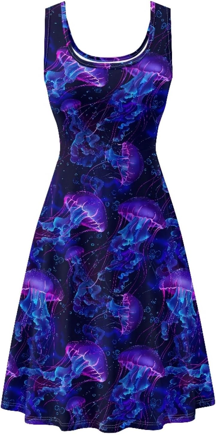 KiuLoam Women's Casual Sleeveless A-Line Dresses Tank Top Sundresses Dress with Pockets XS - 4XL