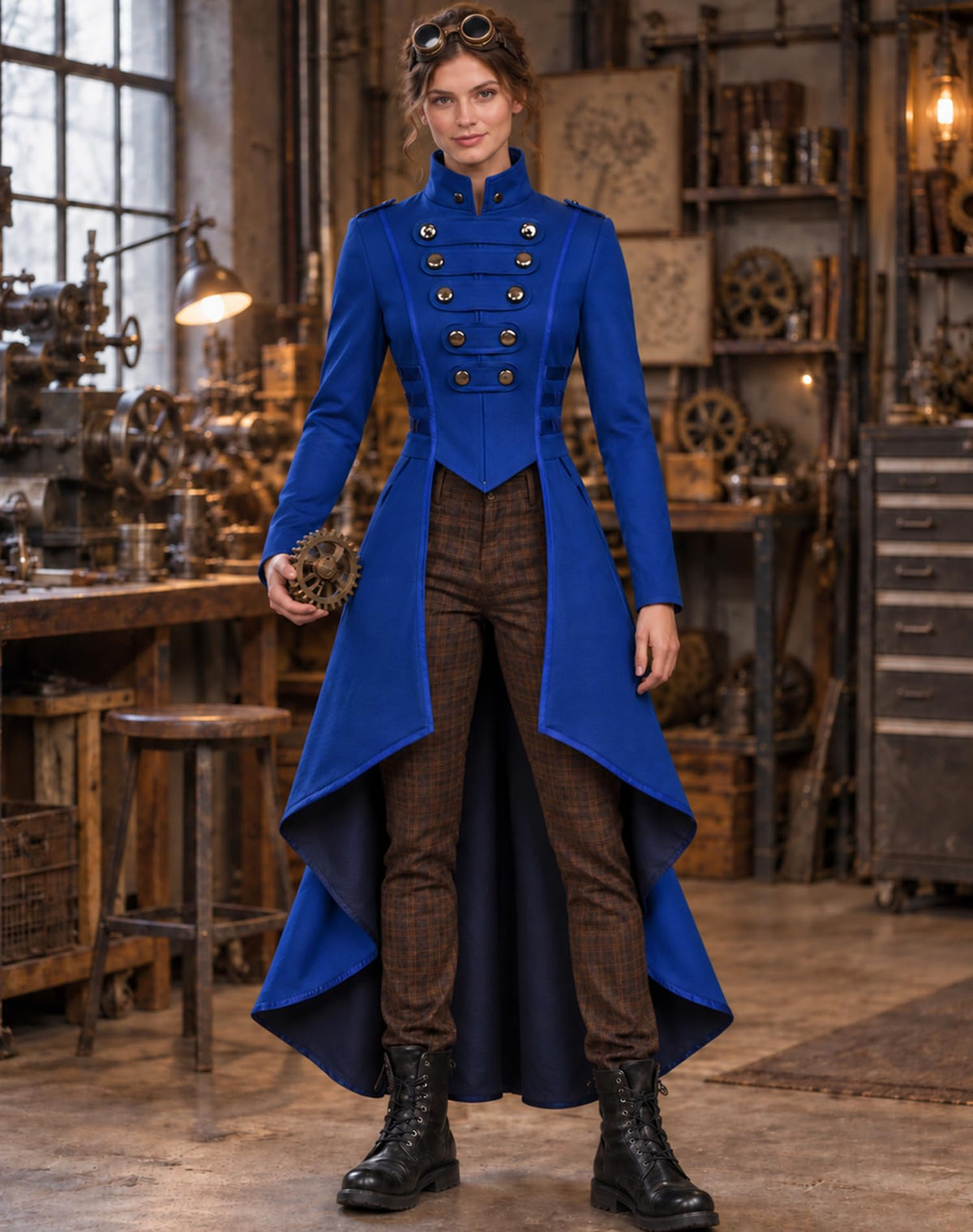 SIAEAMRG Renaissance/Pirate/Vampire/Halloween Costumes Women Jacket Coat