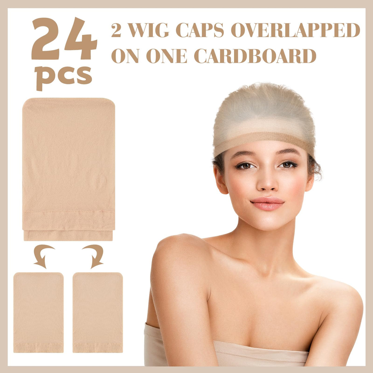 PLULON 6 Pcs Wig Cap for Women, Mesh Stocking Wig Caps Net Closed End Hair Mesh Net Liner Ultra-thin Invisible for Women Men Cosplay Show Halloween Bachelorette Party Music Festivals Daily Life