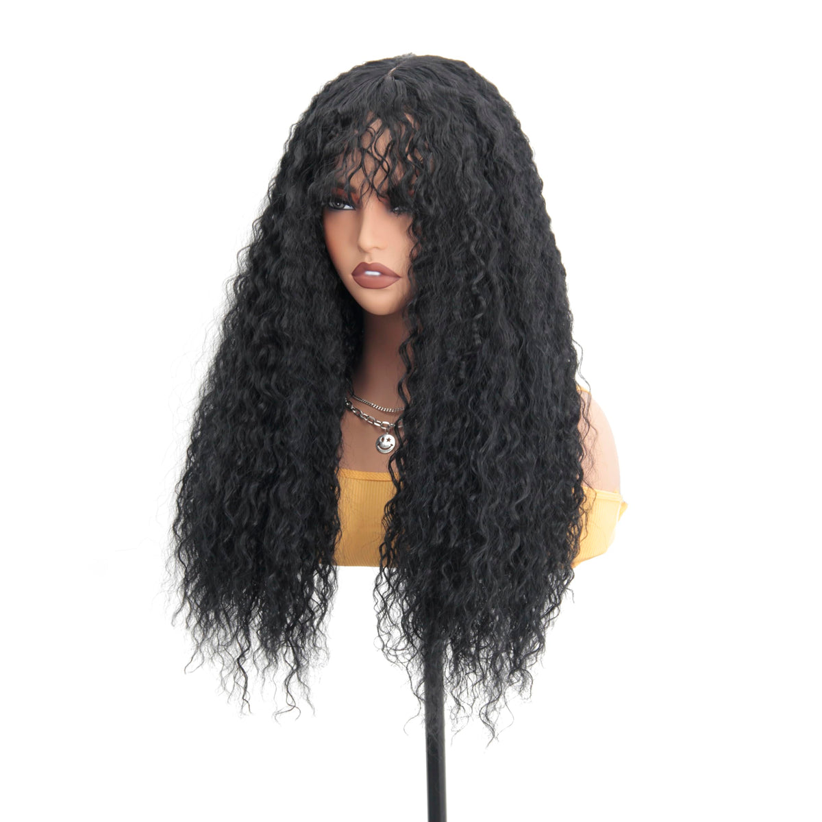 BEkjdiof Wig with Bangs Long Straight Gray Wigs for Women Halloween Wig