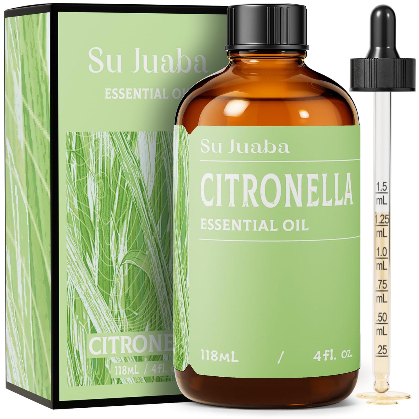 SU JUABA Lavender Essential Oil for Aromatherapy, Sleep & Relaxation | Calming Scent for Diffusion & Skin Care, Ideal for DIY Candles Soap & Fabric Softening - 118mL / 4 fl oz