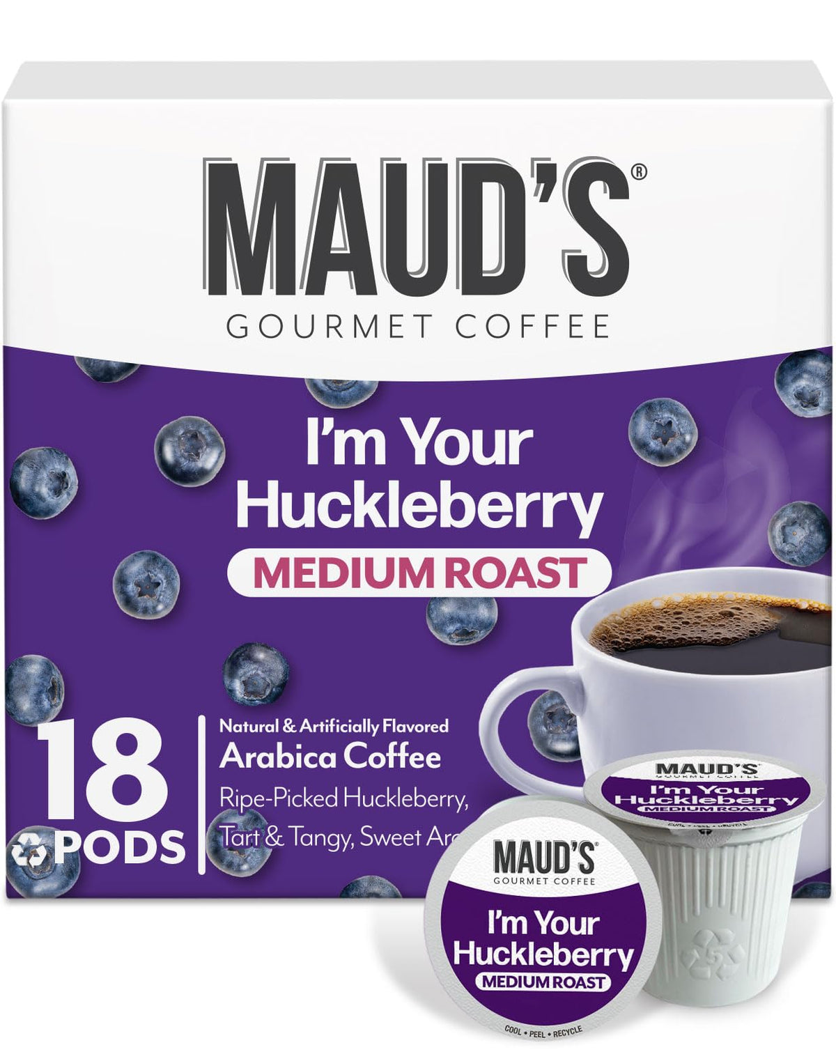Maud's Cherry Flavored Medium Roast Coffee Pods, 18ct