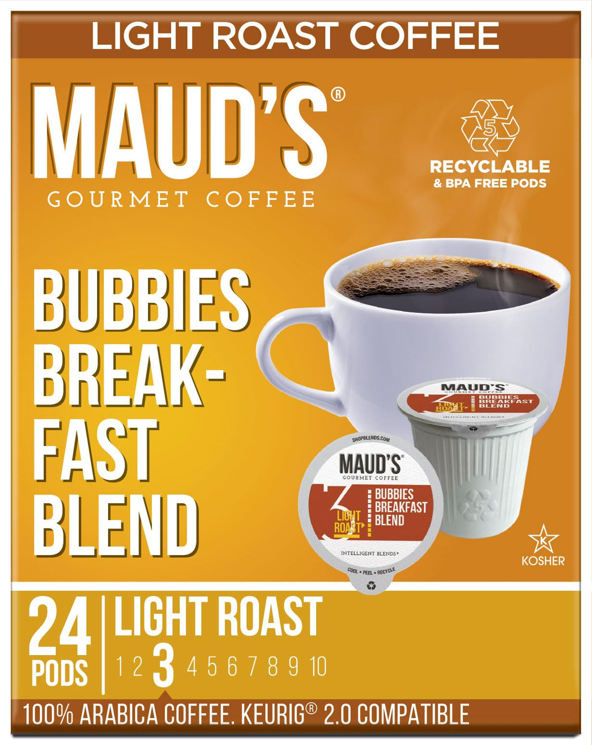 Maud's Cherry Flavored Medium Roast Coffee Pods, 18ct