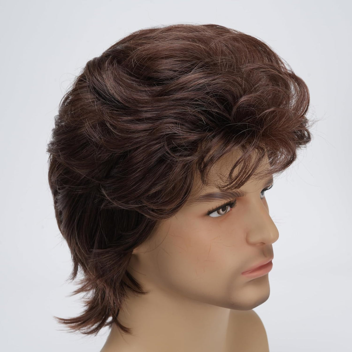 Mullet Wig Blonde 80s Men Wig,Punk Rocker Hair Party Daily Halloween Costumes Long Wigs
