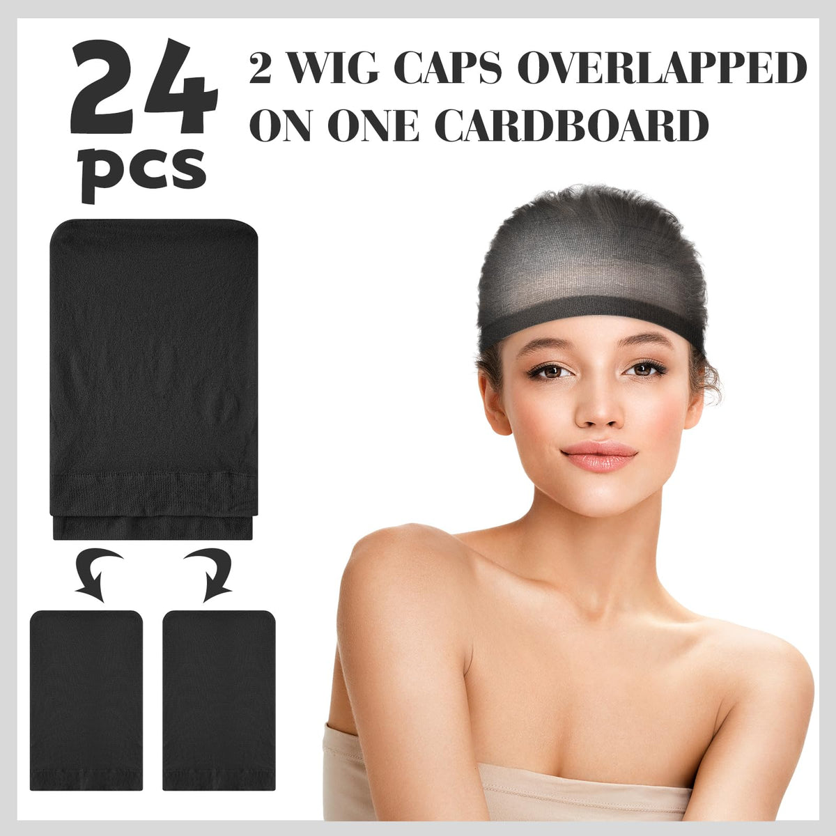 PLULON 6 Pcs Wig Cap for Women, Mesh Stocking Wig Caps Net Closed End Hair Mesh Net Liner Ultra-thin Invisible for Women Men Cosplay Show Halloween Bachelorette Party Music Festivals Daily Life