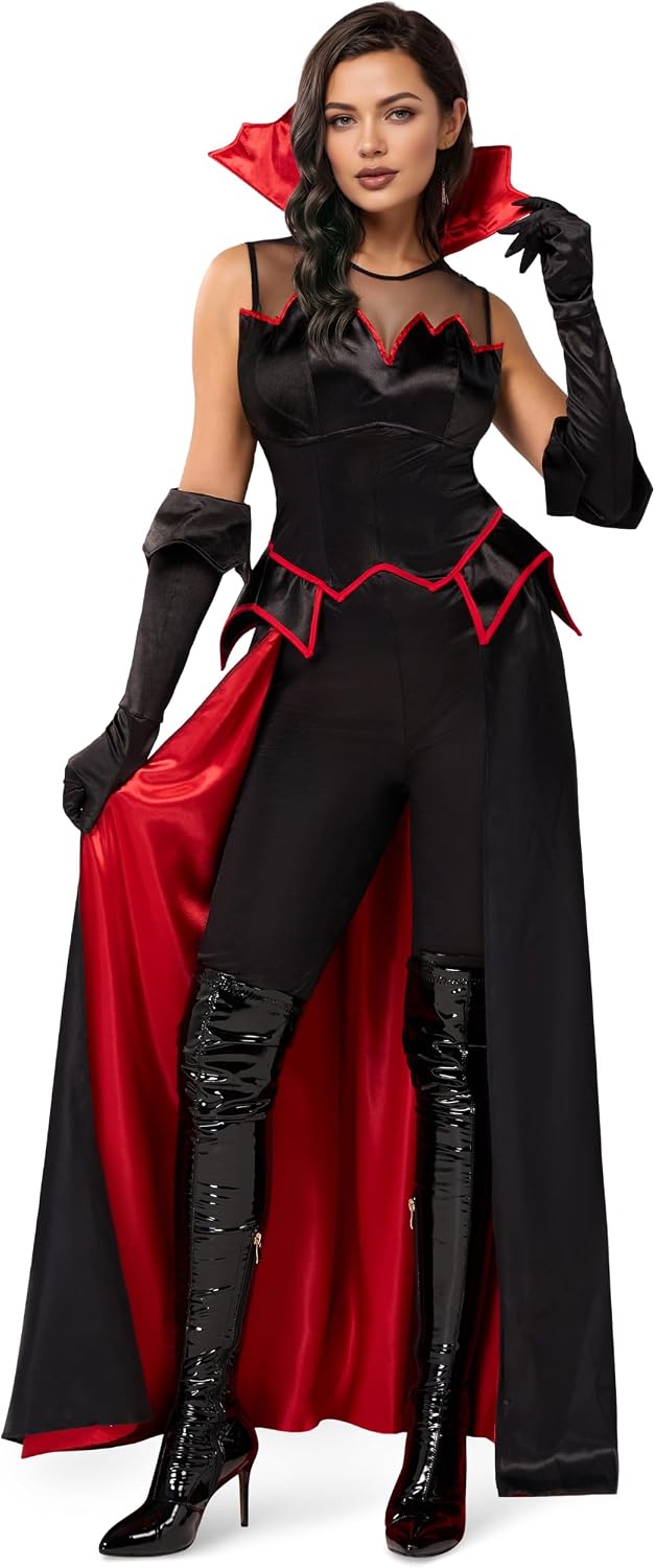 Spooktacular Creations Halloween Vampire Costume Women Dress Dracula, Adult Female Vampire Costume for Halloween 2026