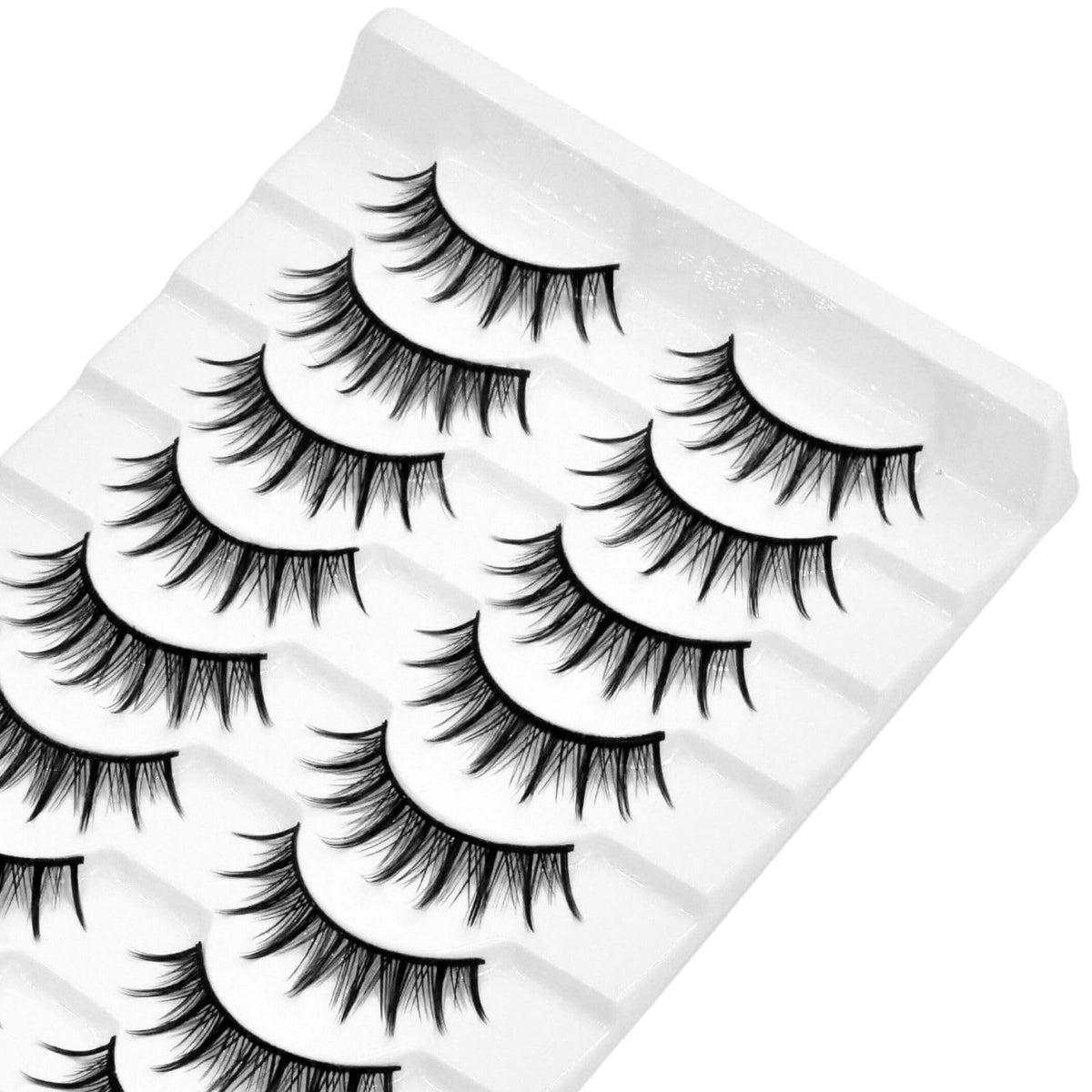 10 Pairs Manga Lashes Anime Cosplay Lashes Spiky Manga Style Lashes Janpanese 16mm Extension Natural Manhua Doll Eye Lashes Halloween/Party Makeup Look by AUGENLI (A3)