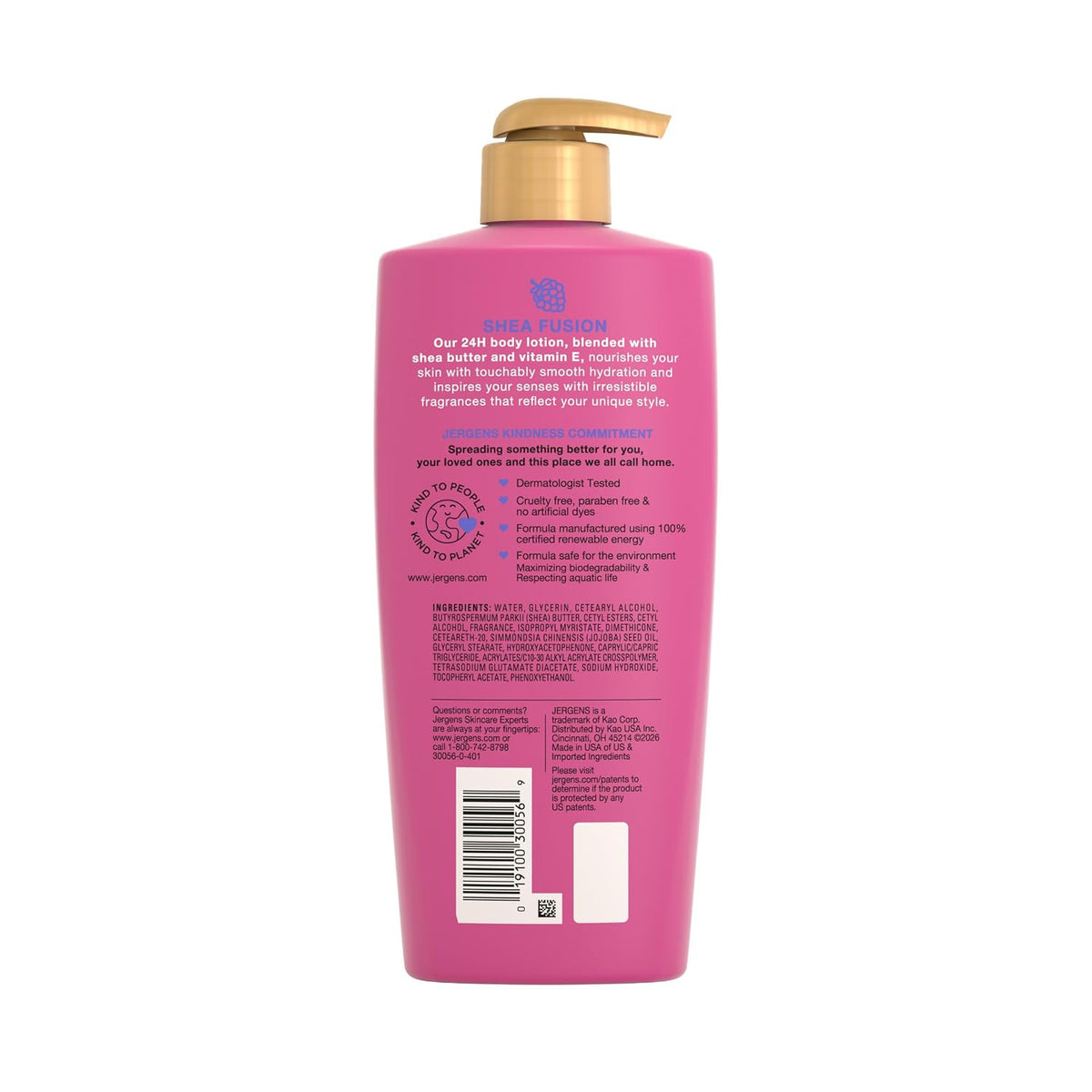 Jergens Shea Fusion Cherry Swirl Body Lotion, Dry Skin, 14 fl oz