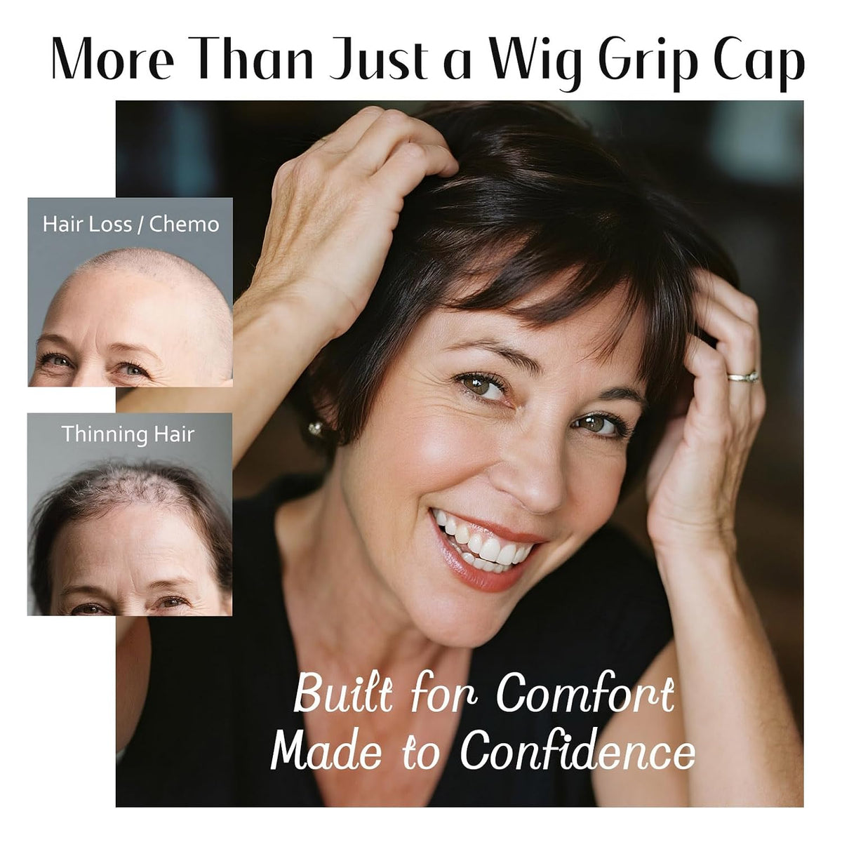 Dreamlover Wig Grip Cap,2-in-1 Wig Cap with Grip Band, Nude, 1 PCS