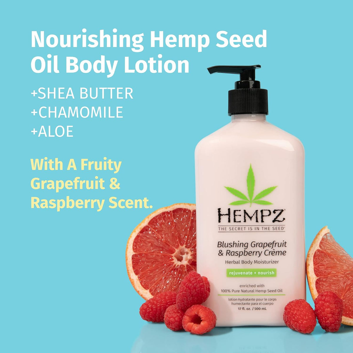 Hempz Dark Red Cherries Moisturizing Body Lotion - 17 Fl Oz