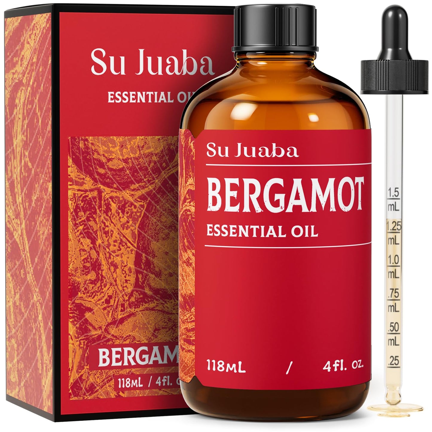 SU JUABA Lavender Essential Oil for Aromatherapy, Sleep & Relaxation | Calming Scent for Diffusion & Skin Care, Ideal for DIY Candles Soap & Fabric Softening - 118mL / 4 fl oz