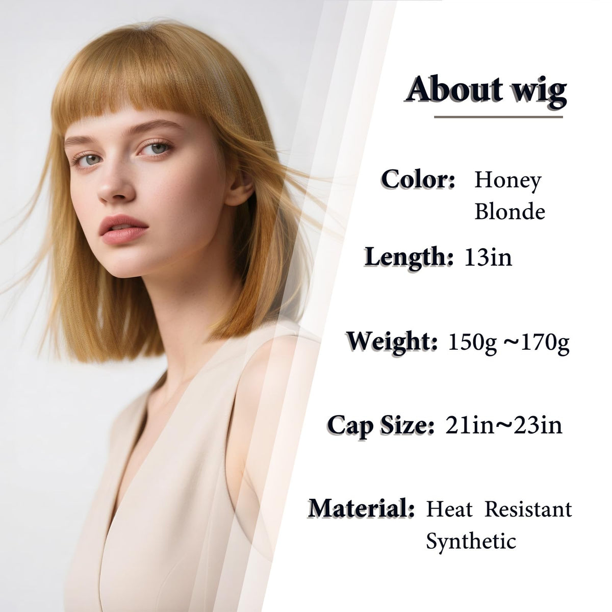 Black Bob Wig with Bangs Short Black Straight Wig for Women