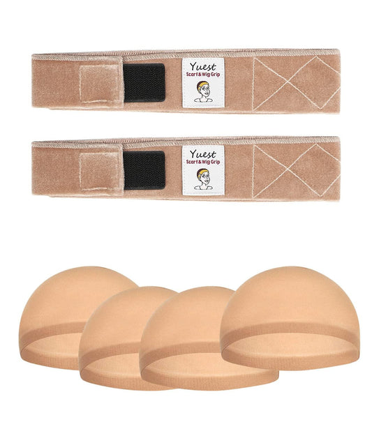 2 Pack Wig Grip Band - Velvet Wig Grips Adjustable Headband Stay Put No Slip Edge Saver
