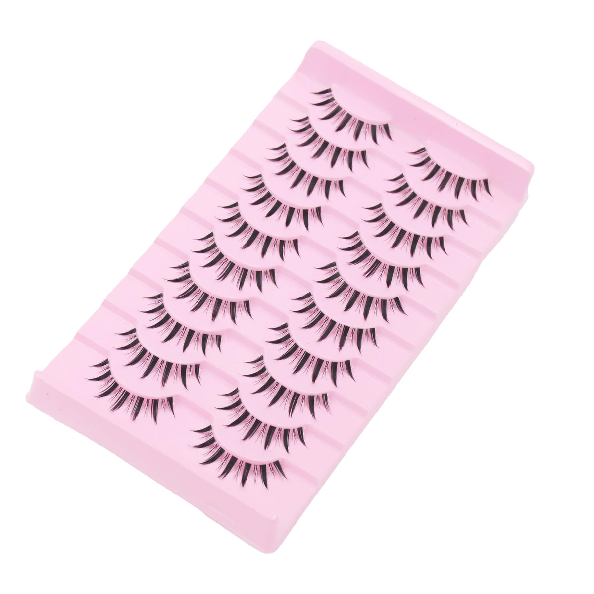 10 Pairs Manga Lashes Anime Cosplay Lashes Spiky Manga Style Lashes Janpanese 16mm Extension Natural Manhua Doll Eye Lashes Halloween/Party Makeup Look by AUGENLI (A3)