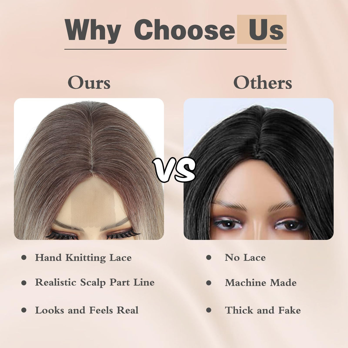 NAYOO 26 Inch Long Wavy Black Wig for Women, Middle Part Natural Looking Synthetic Wig, Heat Resistant Fiber Soft & Lightweight, Realistic Scalp Long Curly Wig for Daily Wear Party Cosplay