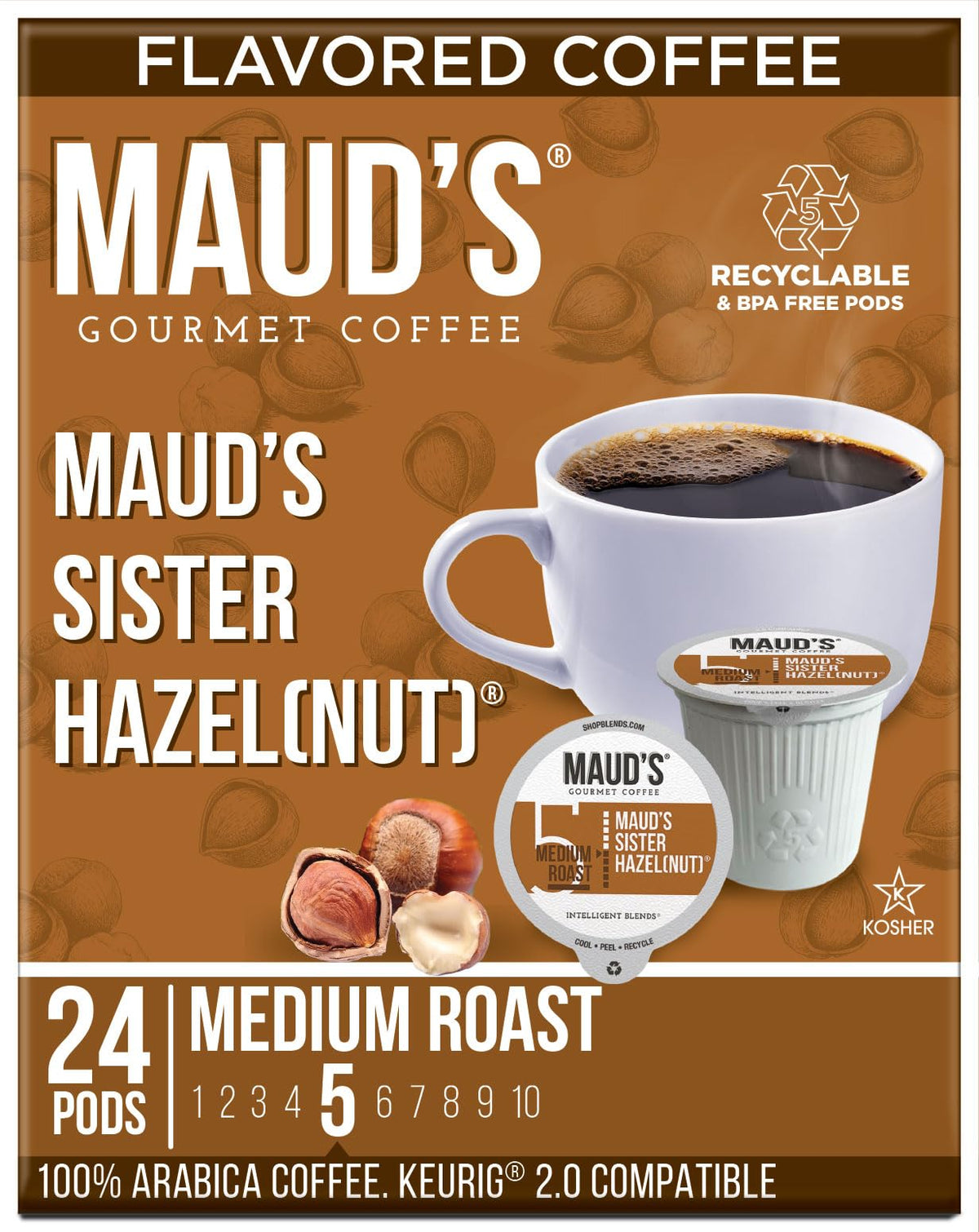 Maud's Cherry Flavored Medium Roast Coffee Pods, 18ct