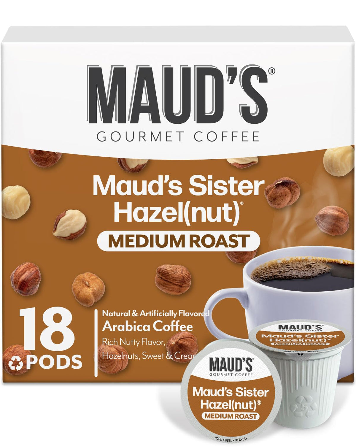 Maud's Cherry Flavored Medium Roast Coffee Pods, 18ct