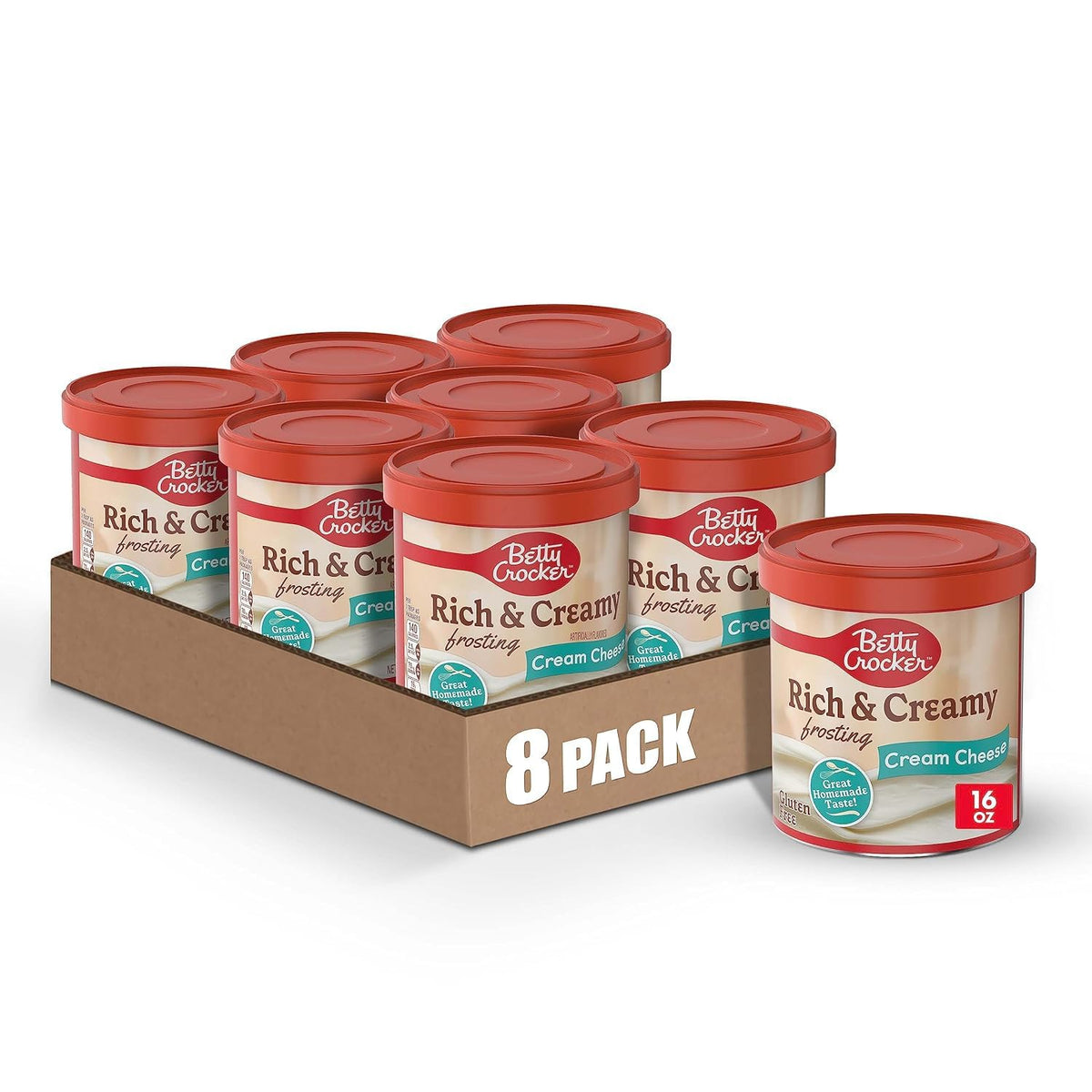 Betty Crocker Gluten Free Rich and Creamy Cherry Frosting, 16 oz, 8 Pack