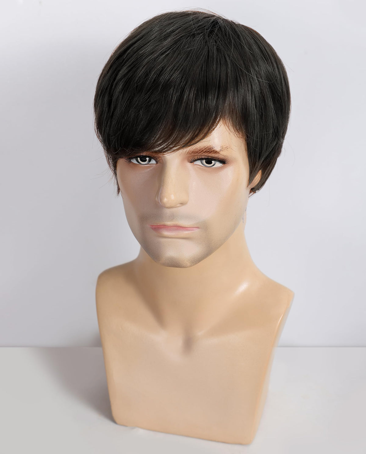 YYHR 80s Brown Wigs for Mens Mullet Rocker Costume Long Synthetic Hair Wig