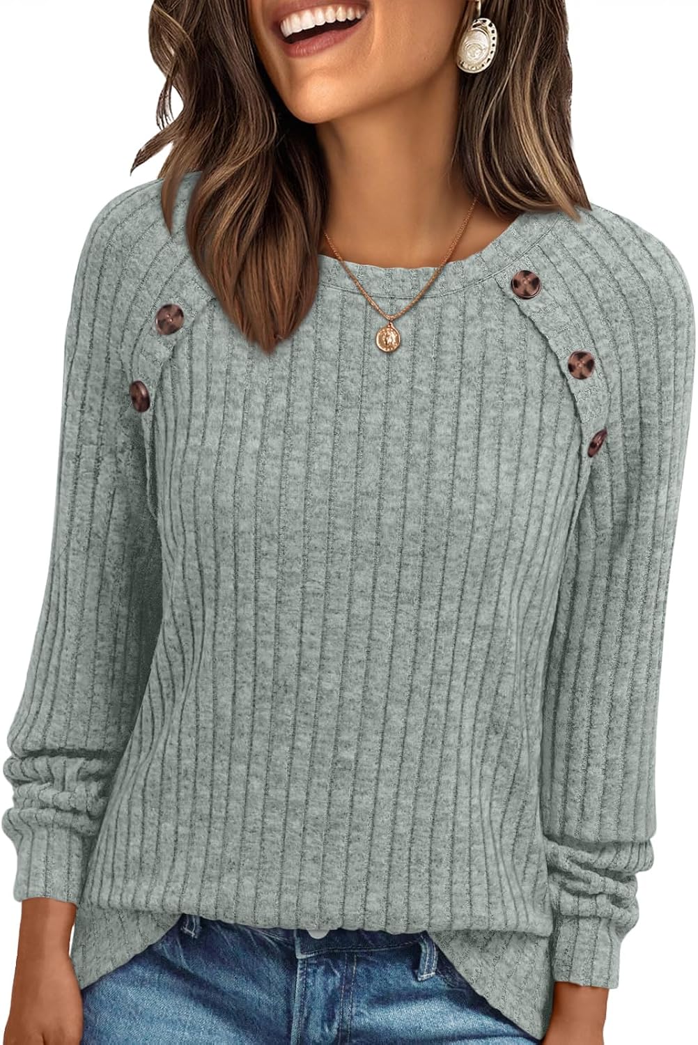 AUTOMET Womens Long Sleeve Shirts Fall Sweaters Business Casual Tops Blouse