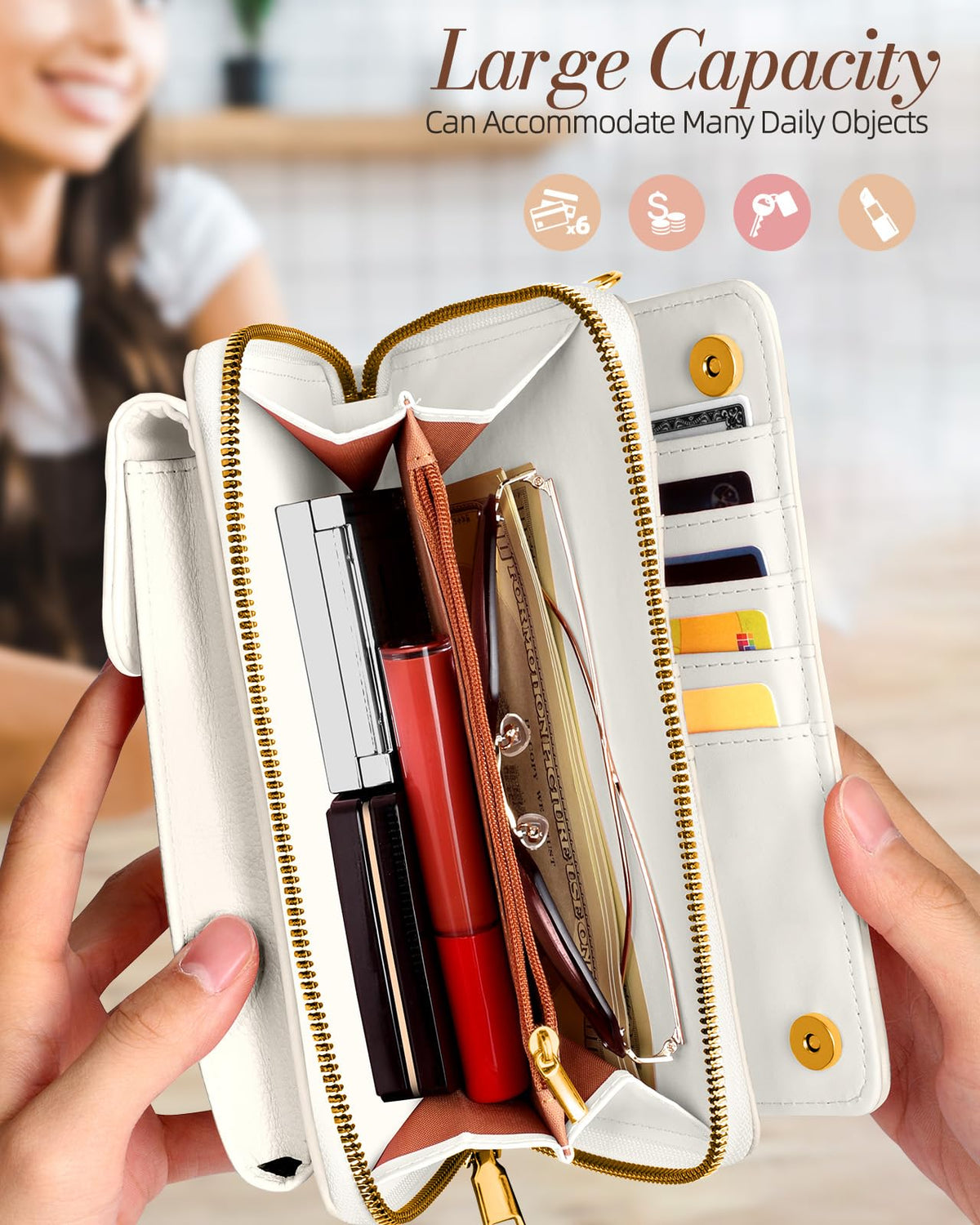 Miss Adola Leather Cell Phone Purse Crossbody Bag for Women