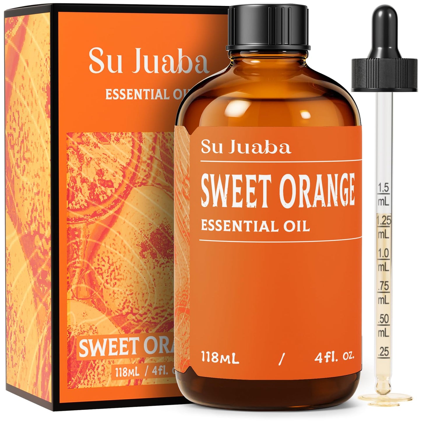 SU JUABA Lavender Essential Oil for Aromatherapy, Sleep & Relaxation | Calming Scent for Diffusion & Skin Care, Ideal for DIY Candles Soap & Fabric Softening - 118mL / 4 fl oz