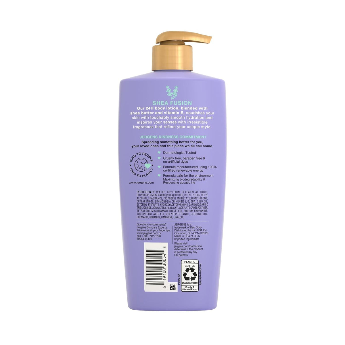 Jergens Shea Fusion Cherry Swirl Body Lotion, Dry Skin, 14 fl oz