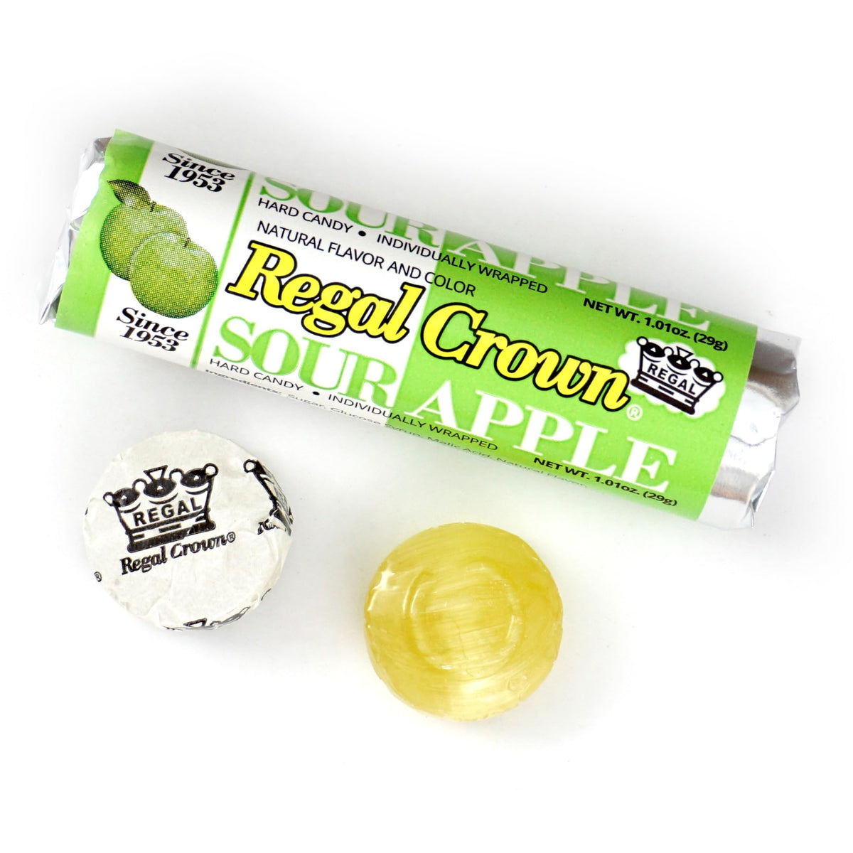 Regal Crown Roll Sour Cherry, 1.01 Ounce (Pack of 5), Sour Candy, The Hampton Candy Company