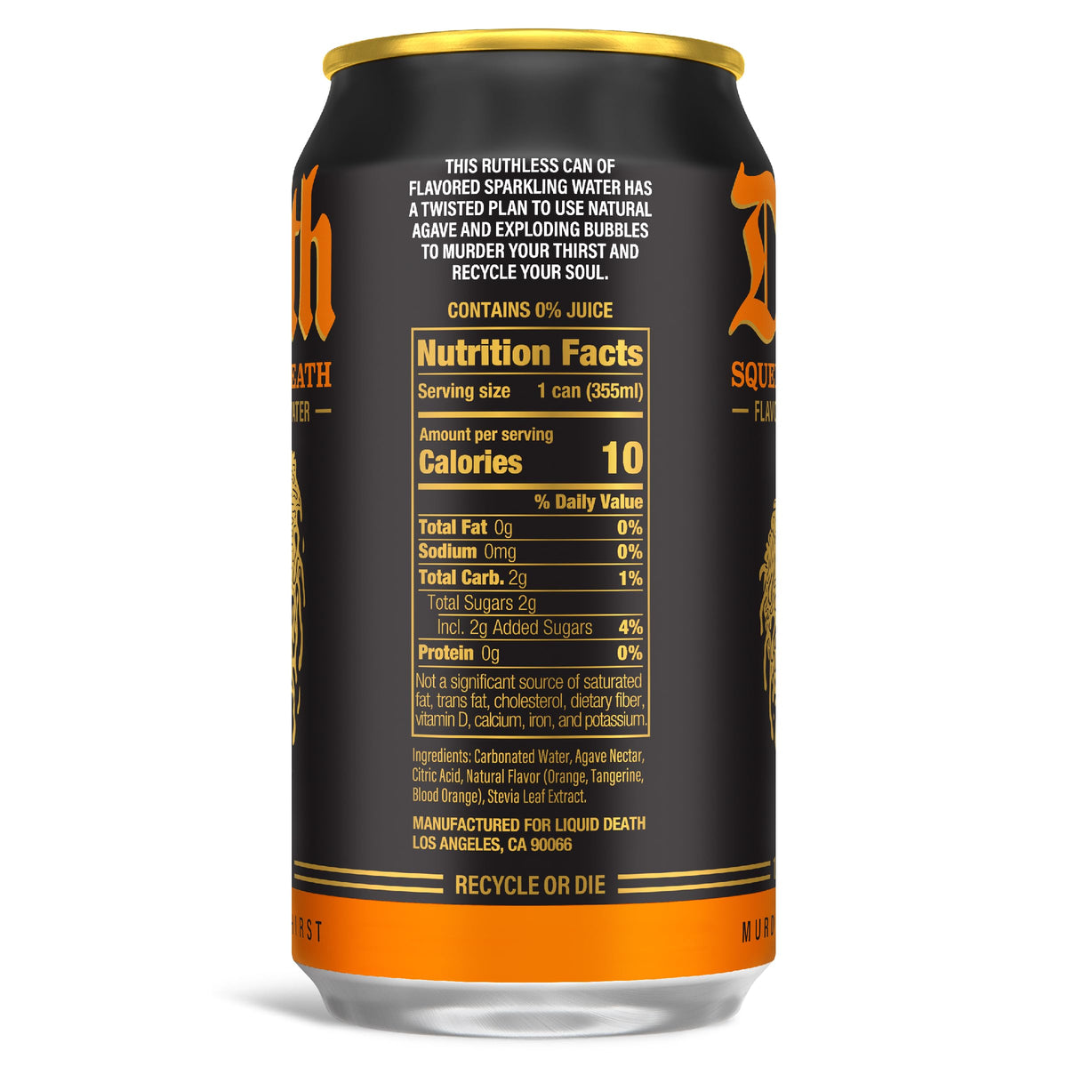 Liquid Death Soda-Flavored Sparkling Water - Cherry Obituary, Less Sugar*, Huge Flavor, No Caffeine, No Artificial Sweeteners, 12 Fl Oz (Pack of 12)