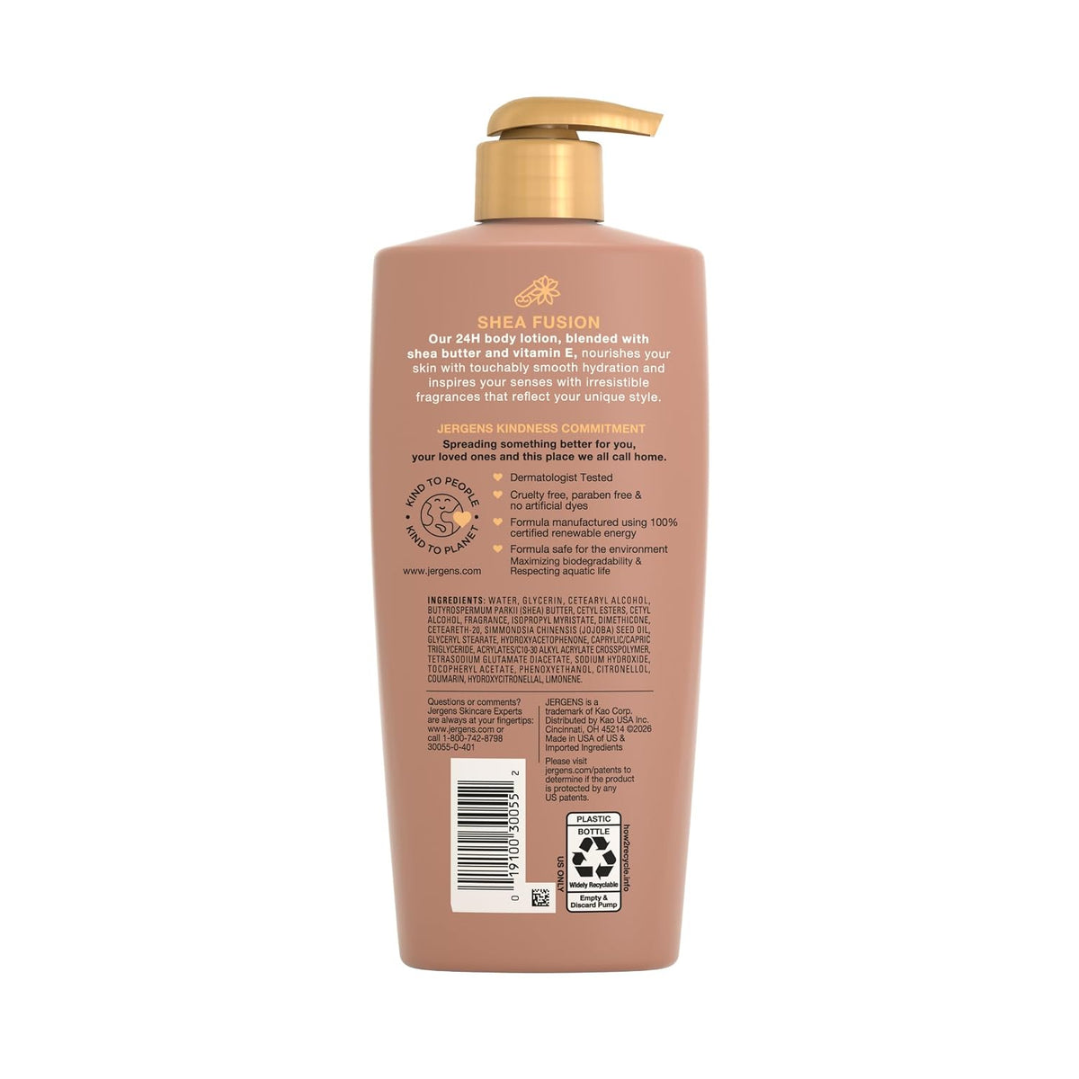 Jergens Shea Fusion Cherry Swirl Body Lotion, Dry Skin, 14 fl oz