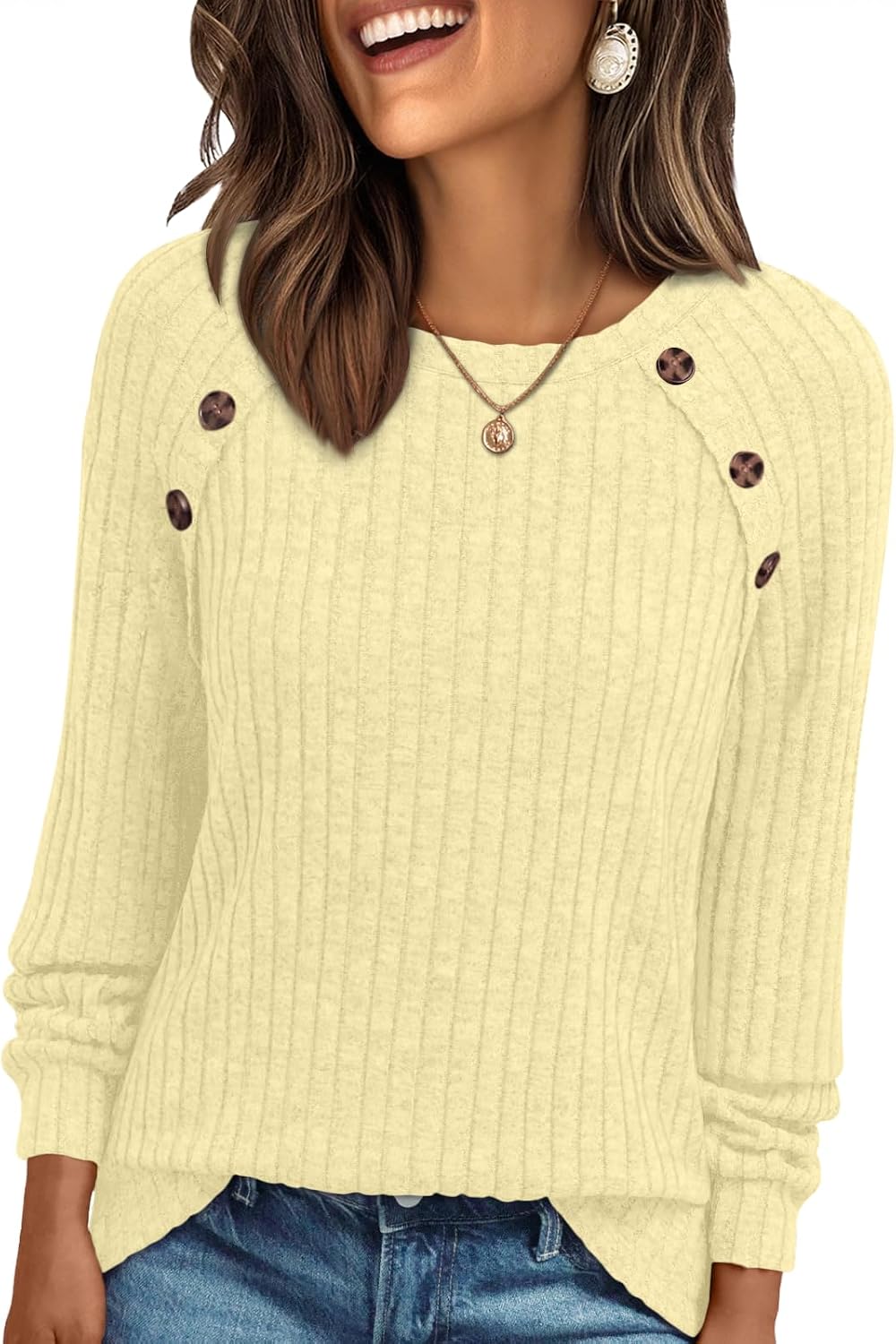 AUTOMET Womens Long Sleeve Shirts Fall Sweaters Business Casual Tops Blouse