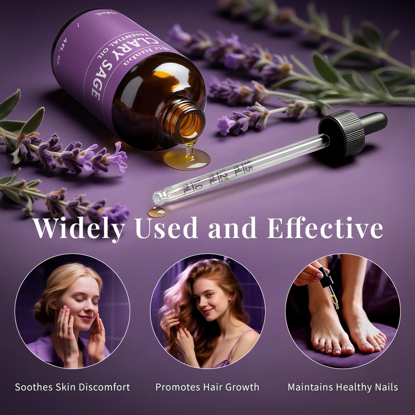 SU JUABA Lavender Essential Oil for Aromatherapy, Sleep & Relaxation | Calming Scent for Diffusion & Skin Care, Ideal for DIY Candles Soap & Fabric Softening - 118mL / 4 fl oz