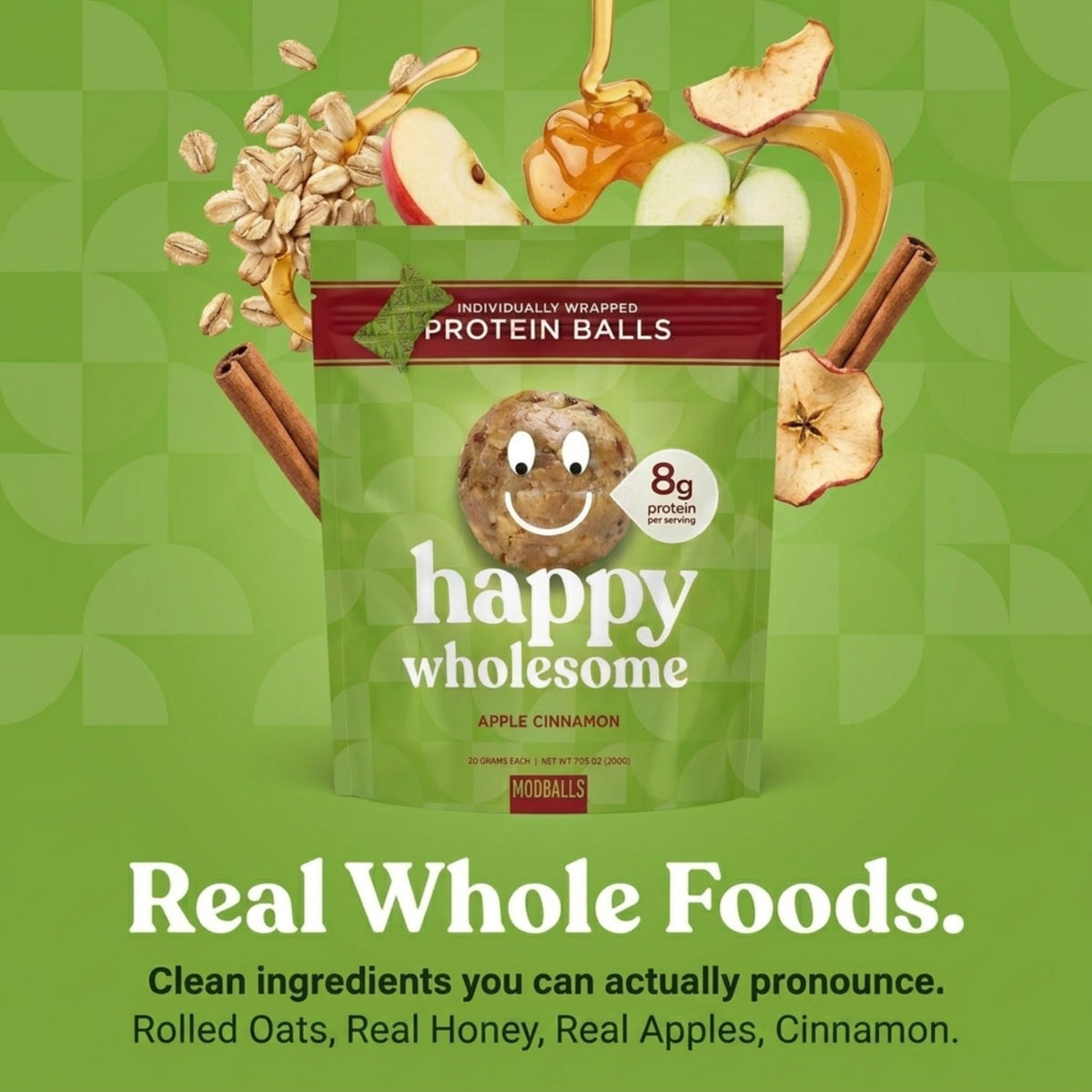Happy Wholesome Chocolate Cherry Protein Balls, 10 Count