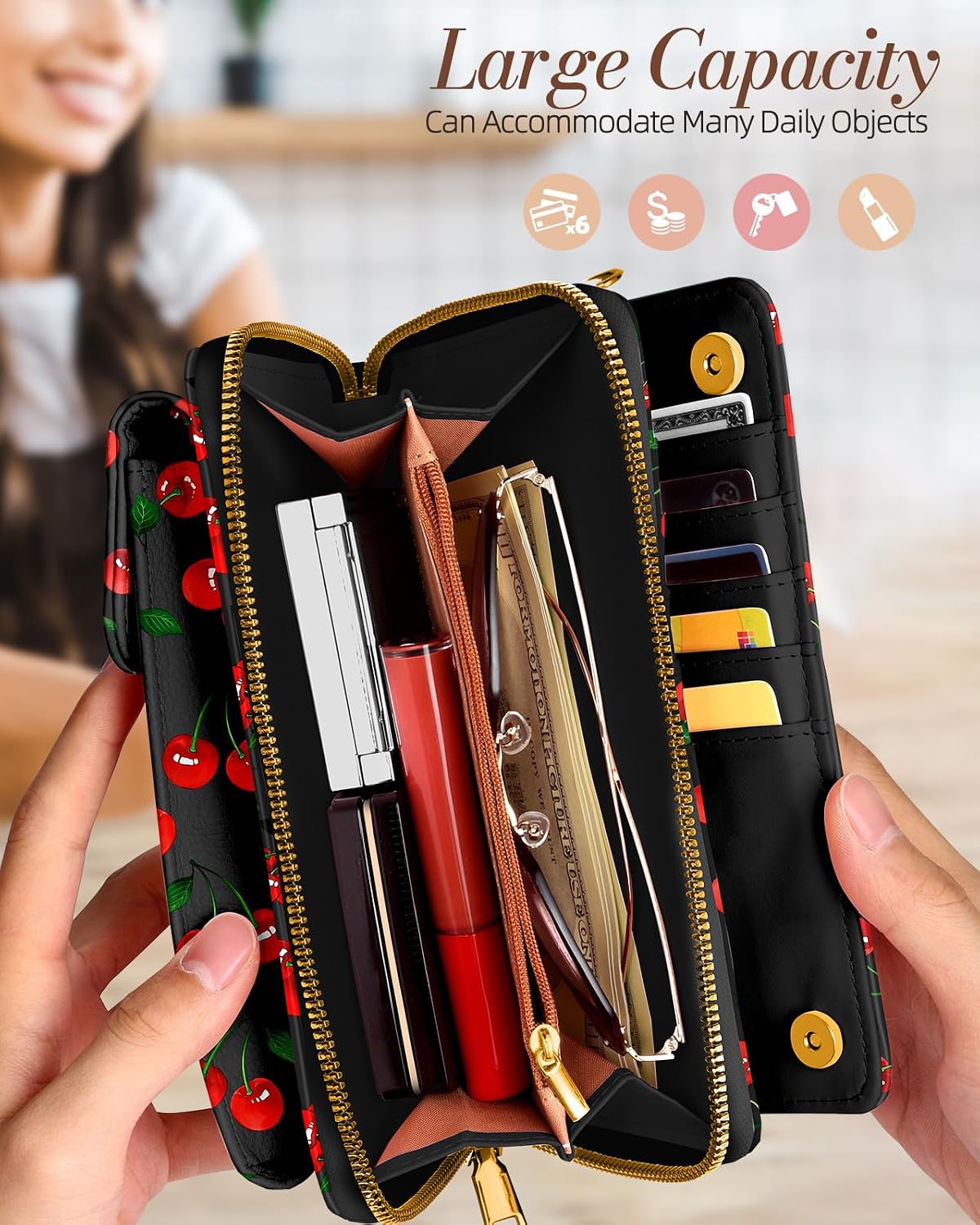 Miss Adola Leather Cell Phone Purse Crossbody Bag for Women