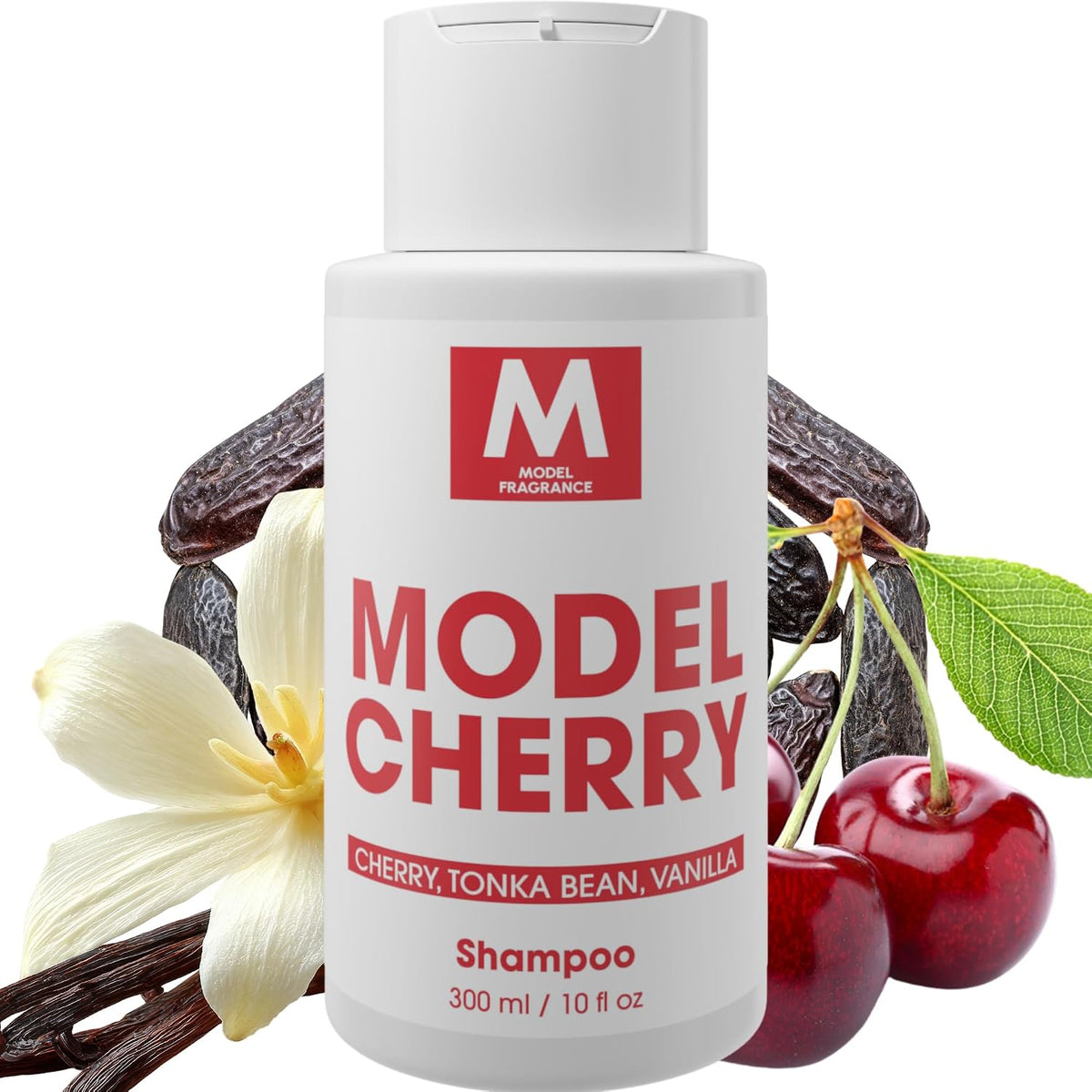 Model Cherry Gourmand Shampoo | Cherry, Tonka Bean, and Vanilla Scented | Sulfate Free & Hydrating Shampoo | All Hair Types | Clean, Shiny, Healthy Hair