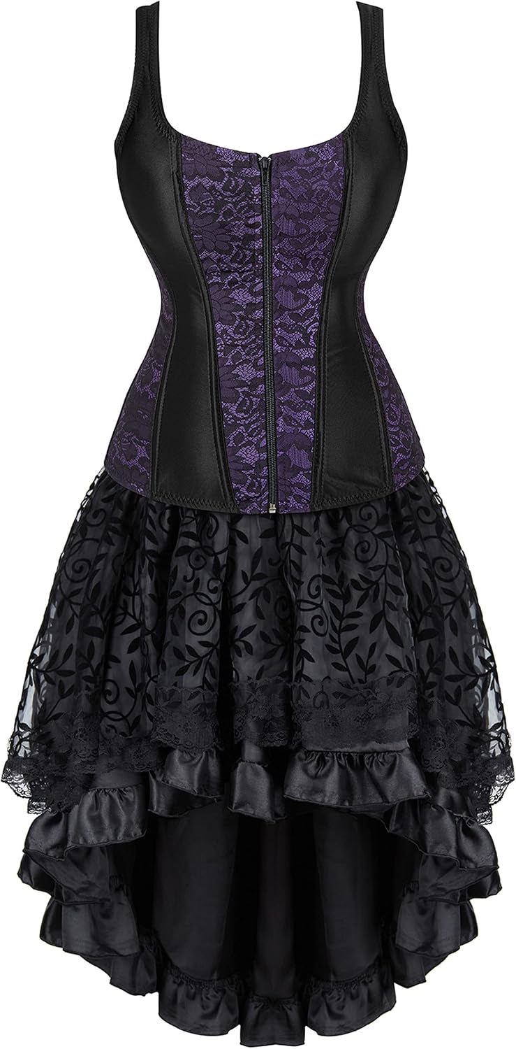 Zhitunemi Halloween Costumes Woman 2025: Corset Tops for Women Vampire Costume Women Dress - Medieval Corsets for Theme Party