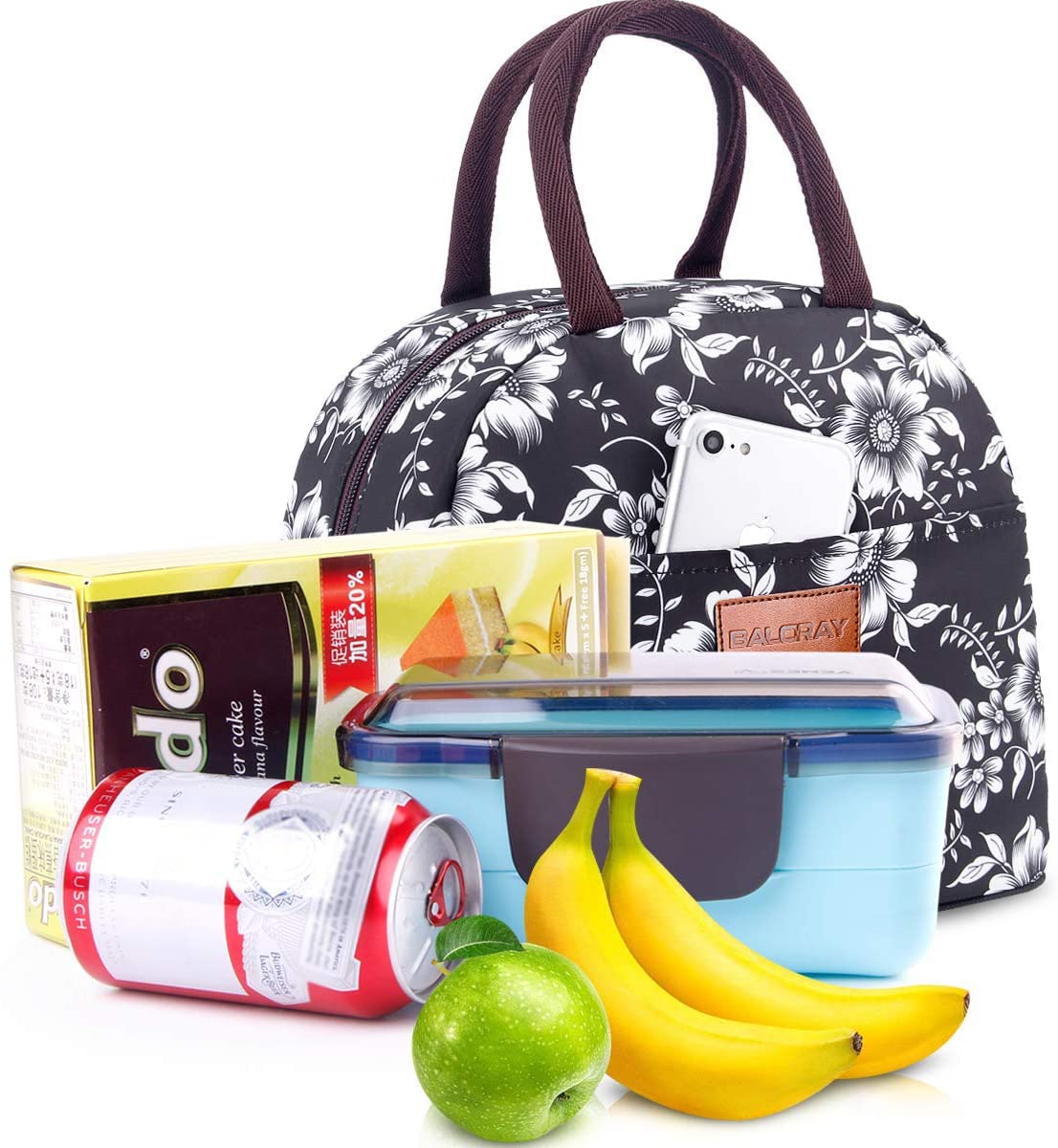 BALORAY Lunch Bag for Women Men Adult Lunch Box (Cherry), M