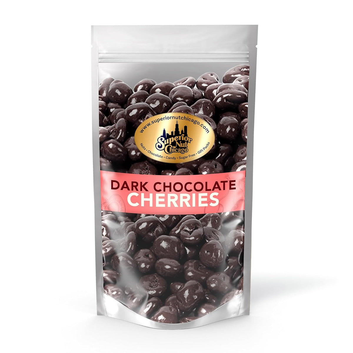 Superior Nut Chicago Dark Chocolate Covered Cherries - Sweet & Decadent - Natural Vitamin C, Fiber, & Potassium Source - Resealable 2.5 lb Bag