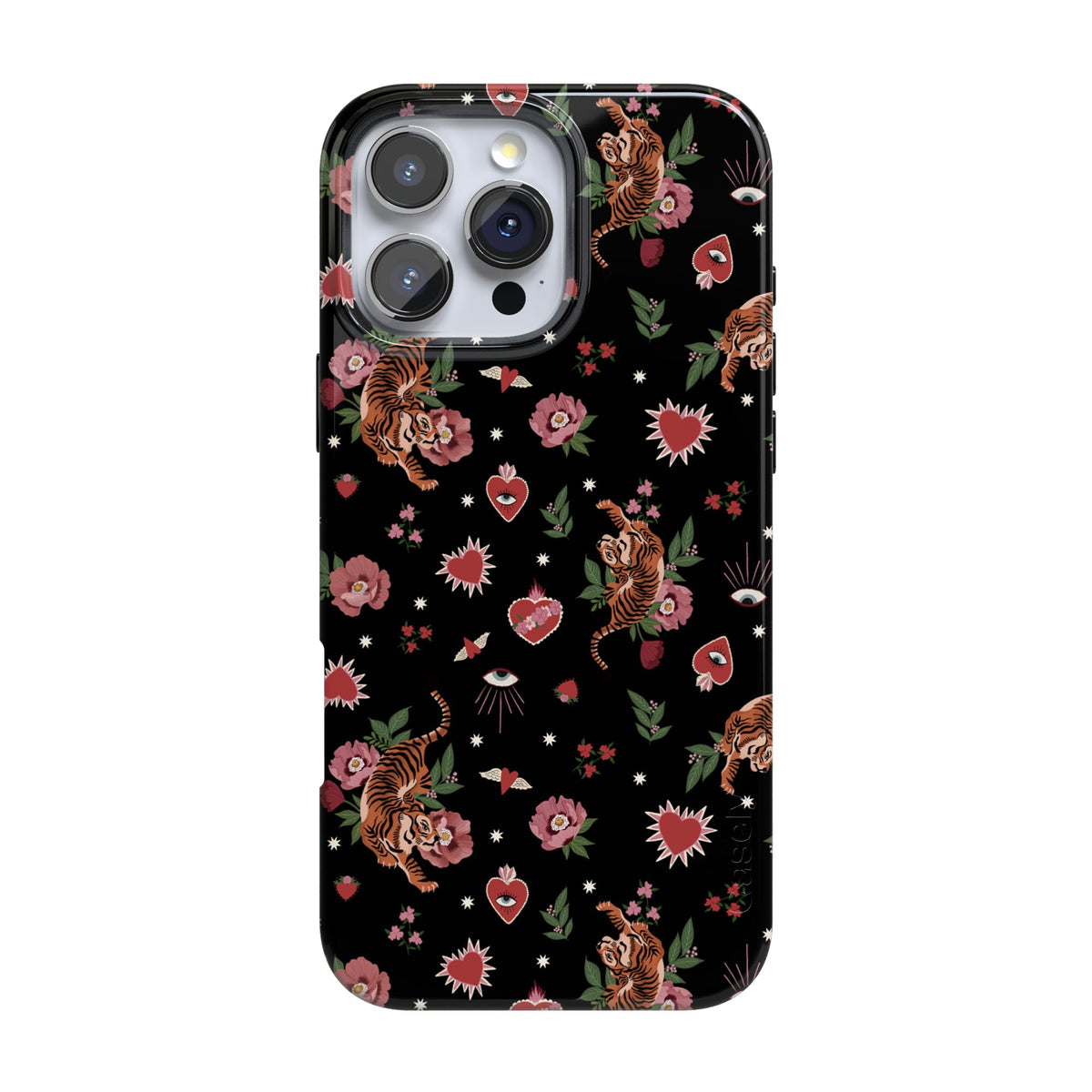 Casely iPhone 16 Pro Case | Cherry on Top | Red Cherries | Compatible with MagSafe | Classic Ultra Slim Design