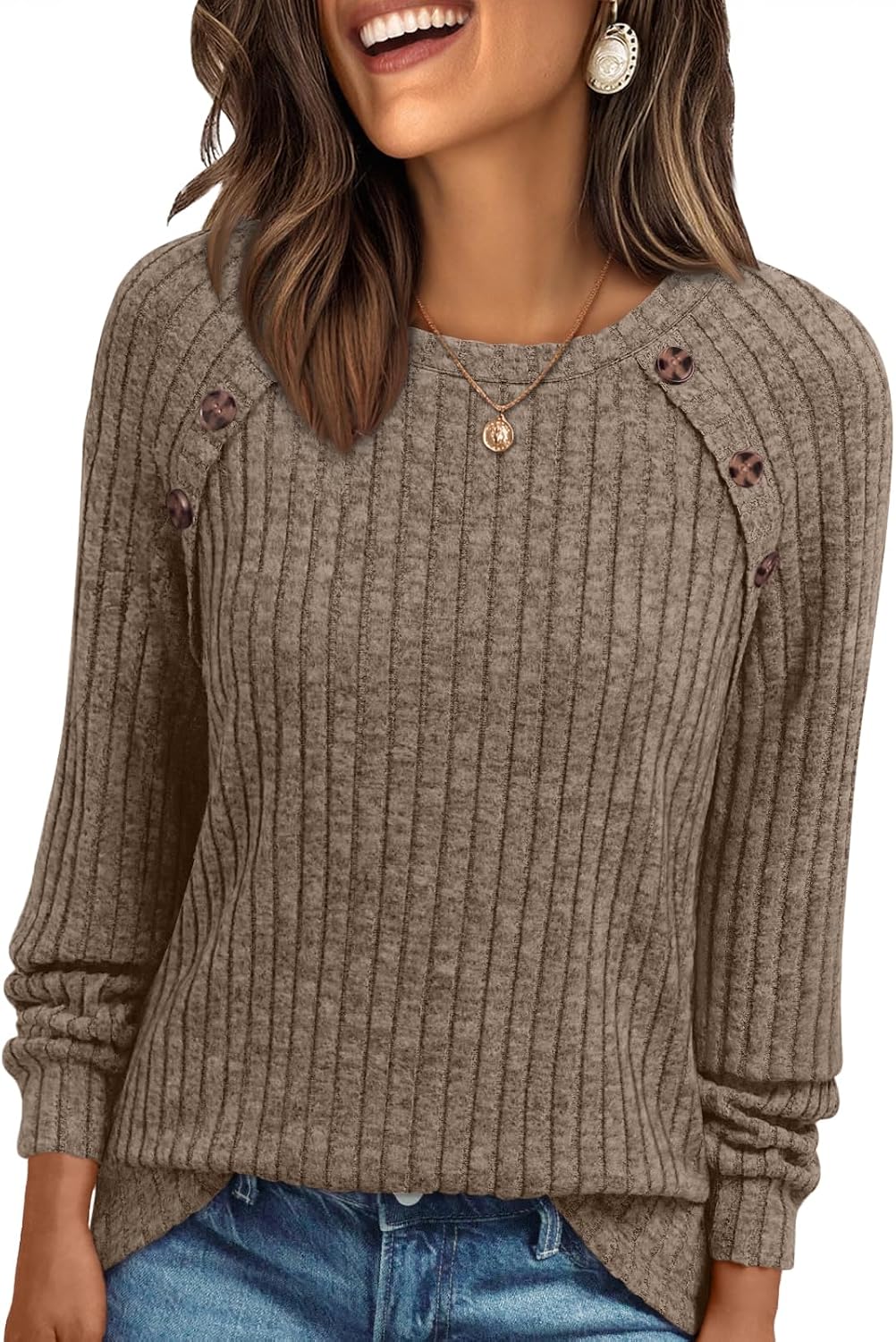AUTOMET Womens Long Sleeve Shirts Fall Sweaters Business Casual Tops Blouse
