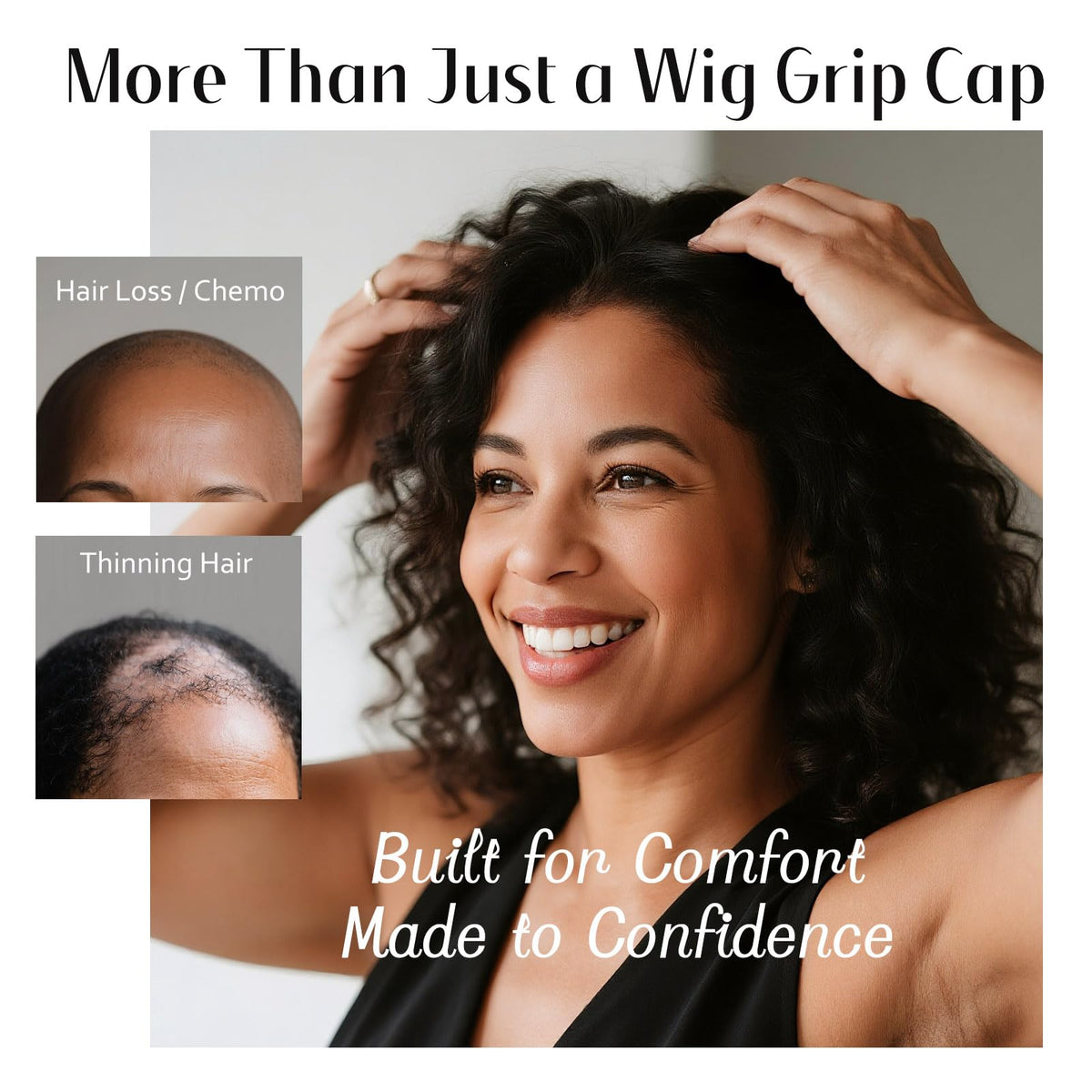 Dreamlover Wig Grip Cap,2-in-1 Wig Cap with Grip Band, Nude, 1 PCS