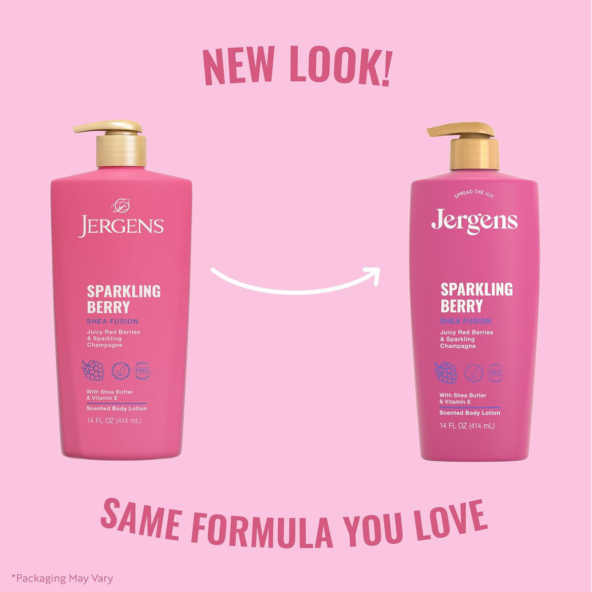 Jergens Shea Fusion Cherry Swirl Body Lotion, Dry Skin, 14 fl oz