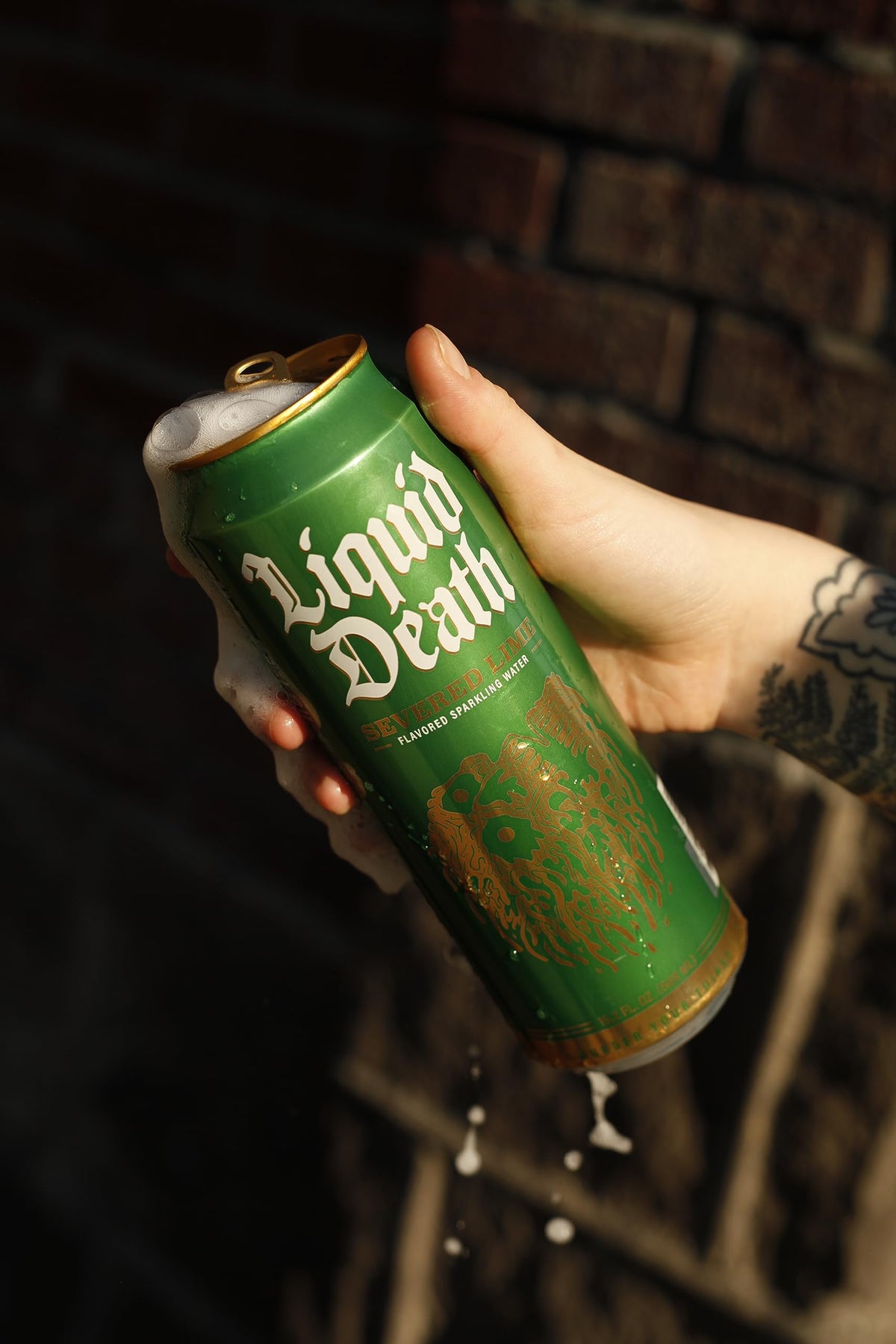 Liquid Death Soda-Flavored Sparkling Water - Cherry Obituary, Less Sugar*, Huge Flavor, No Caffeine, No Artificial Sweeteners, 12 Fl Oz (Pack of 12)